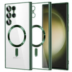 Husă transparentă Techsuit Luxury Crystal MagSafe Galaxy S23 Ultra – Verde închis – imagine 7