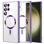 Husă transparentă Techsuit Luxury Crystal MagSafe Galaxy S23 Ultra – Mov deschis – imagine 6