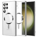 Husă transparentă Techsuit Luxury Crystal MagSafe Galaxy S23 Ultra – Argintiu – imagine 1