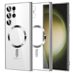 Husă transparentă Techsuit Luxury Crystal MagSafe Galaxy S23 Ultra – Argintiu – imagine 1