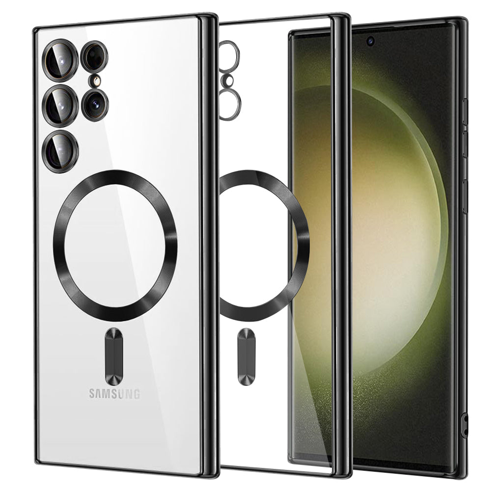 Husă transparentă Techsuit Luxury Crystal MagSafe Galaxy S23 Ultra – Negru – imagine 4