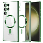 Husă transparentă Techsuit Luxury Crystal MagSafe Galaxy S23 Ultra – Verde deschis – imagine 9