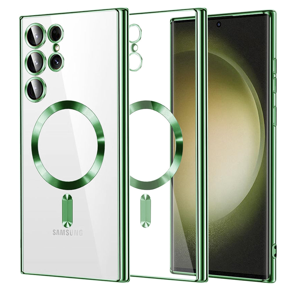 Husă transparentă Techsuit Luxury Crystal MagSafe Galaxy S23 Ultra – Verde deschis – imagine 9