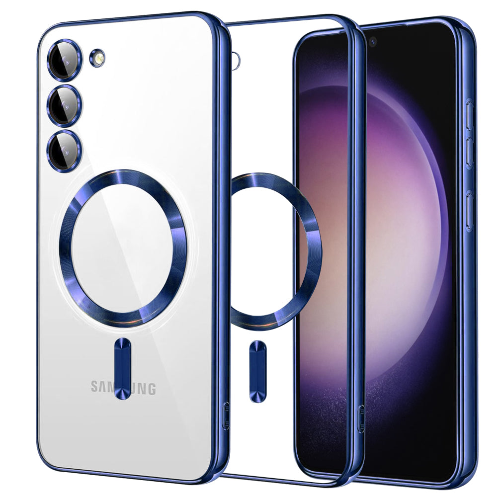 Husă transparentă Techsuit Luxury Crystal MagSafe Galaxy S23 – Albastru închis – imagine 7