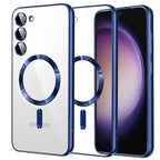 Husă transparentă Techsuit Luxury Crystal MagSafe Galaxy S23 – Albastru închis – imagine 7