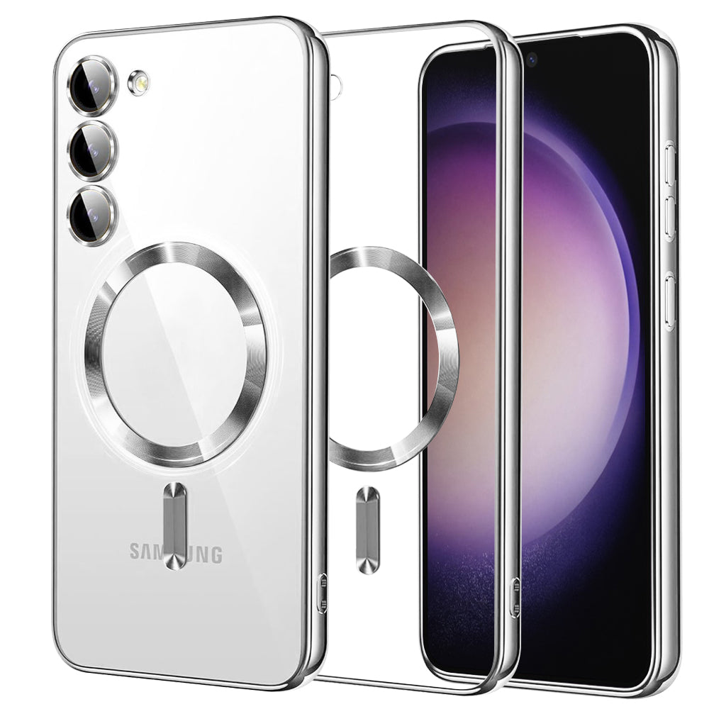 Husă transparentă Techsuit Luxury Crystal MagSafe Galaxy S23 – Argintiu – imagine 5