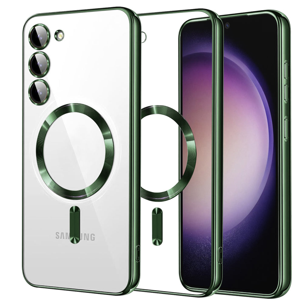 Husă transparentă Techsuit Luxury Crystal MagSafe Galaxy S23 – Verde închis – imagine 6