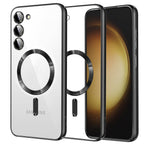 Husă transparentă Techsuit Luxury Crystal MagSafe Galaxy S23+ – Negru – imagine 3