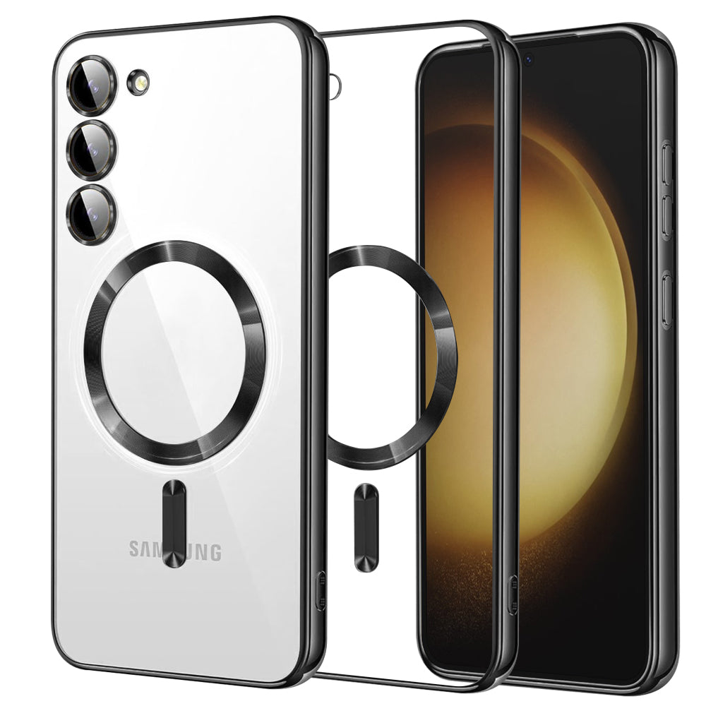 Husă transparentă Techsuit Luxury Crystal MagSafe Galaxy S23+ – Negru – imagine 3