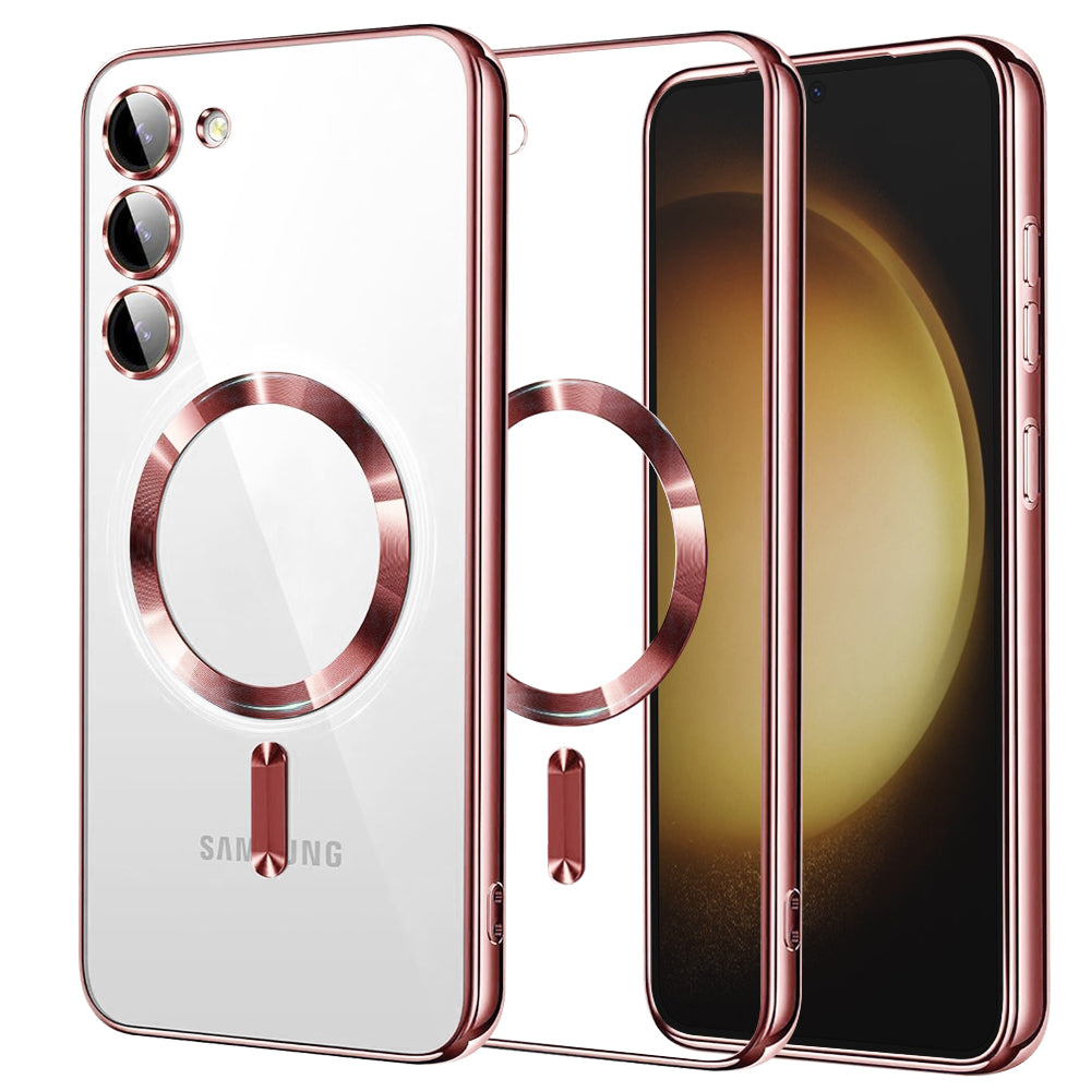 Husă transparentă Techsuit Luxury Crystal MagSafe Galaxy S23+ – Roz – imagine 4