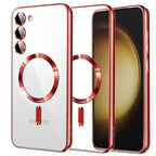 Husă transparentă Techsuit Luxury Crystal MagSafe Galaxy S23+ – Roșu – imagine 2