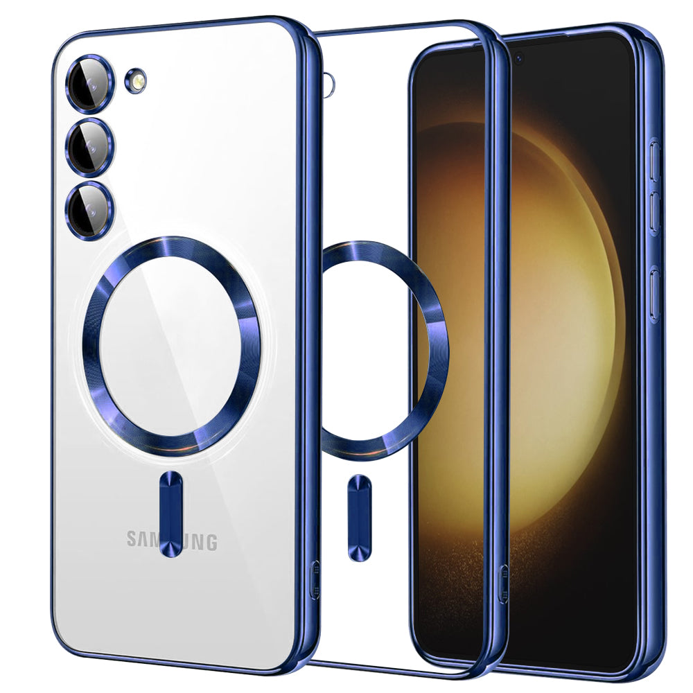 Husă transparentă Techsuit Luxury Crystal MagSafe Galaxy S23+ – Albastru închis – imagine 7