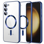 Husă transparentă Techsuit Luxury Crystal MagSafe Galaxy S23+ – Albastru închis – imagine 7