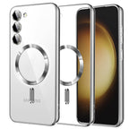 Husă transparentă Techsuit Luxury Crystal MagSafe Galaxy S23+ – Argintiu – imagine 5