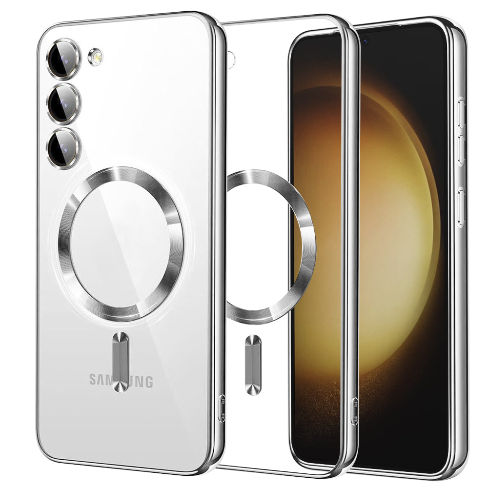 Husă transparentă Techsuit Luxury Crystal MagSafe Galaxy S23+ – Argintiu – imagine 5