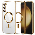 Husă transparentă Techsuit Luxury Crystal MagSafe Galaxy S23+ – Auriu – imagine 1