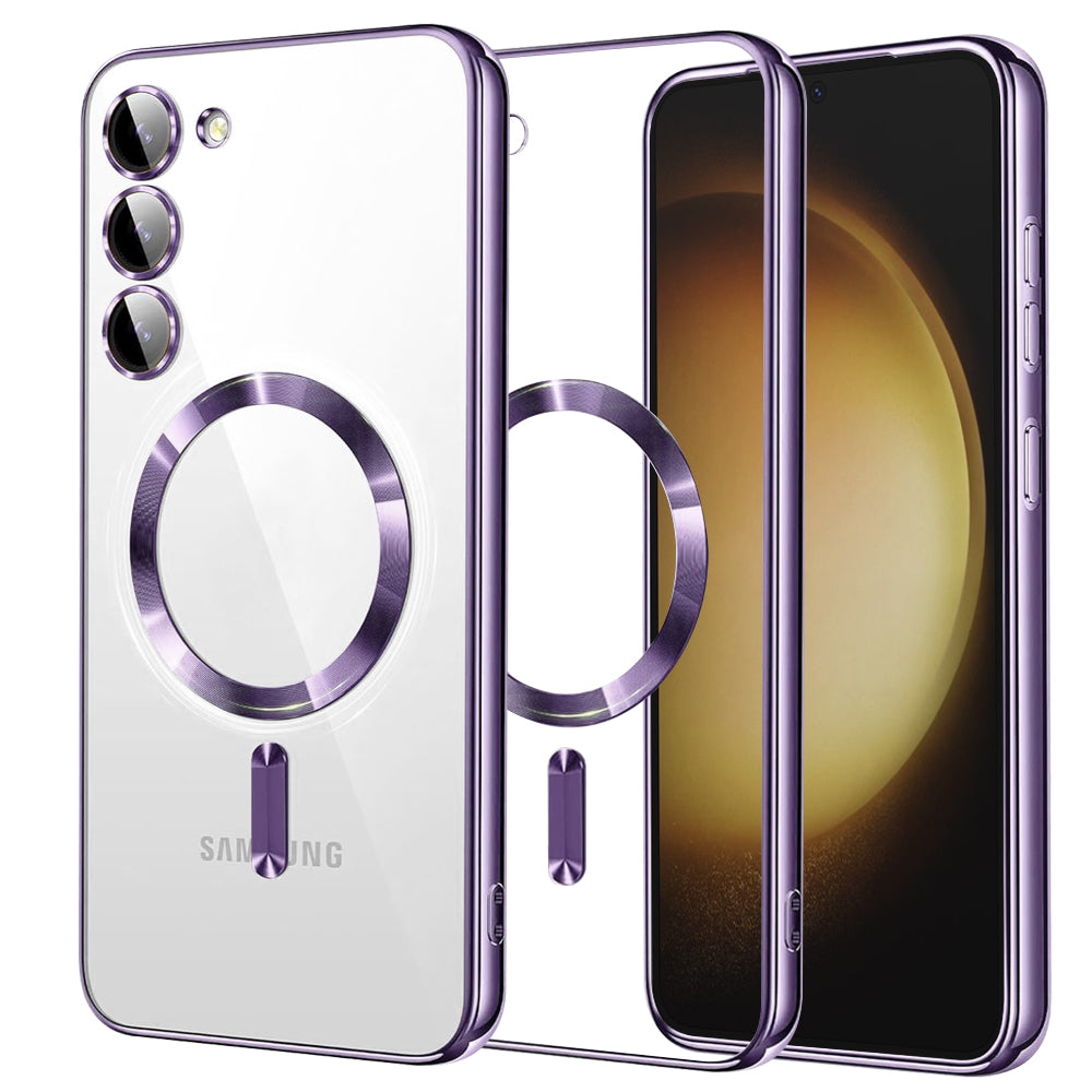 Husă transparentă Techsuit Luxury Crystal MagSafe Galaxy S23+ – Mov deschis – imagine 6
