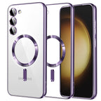 Husă transparentă Techsuit Luxury Crystal MagSafe Galaxy S23+ – Mov deschis – imagine 6