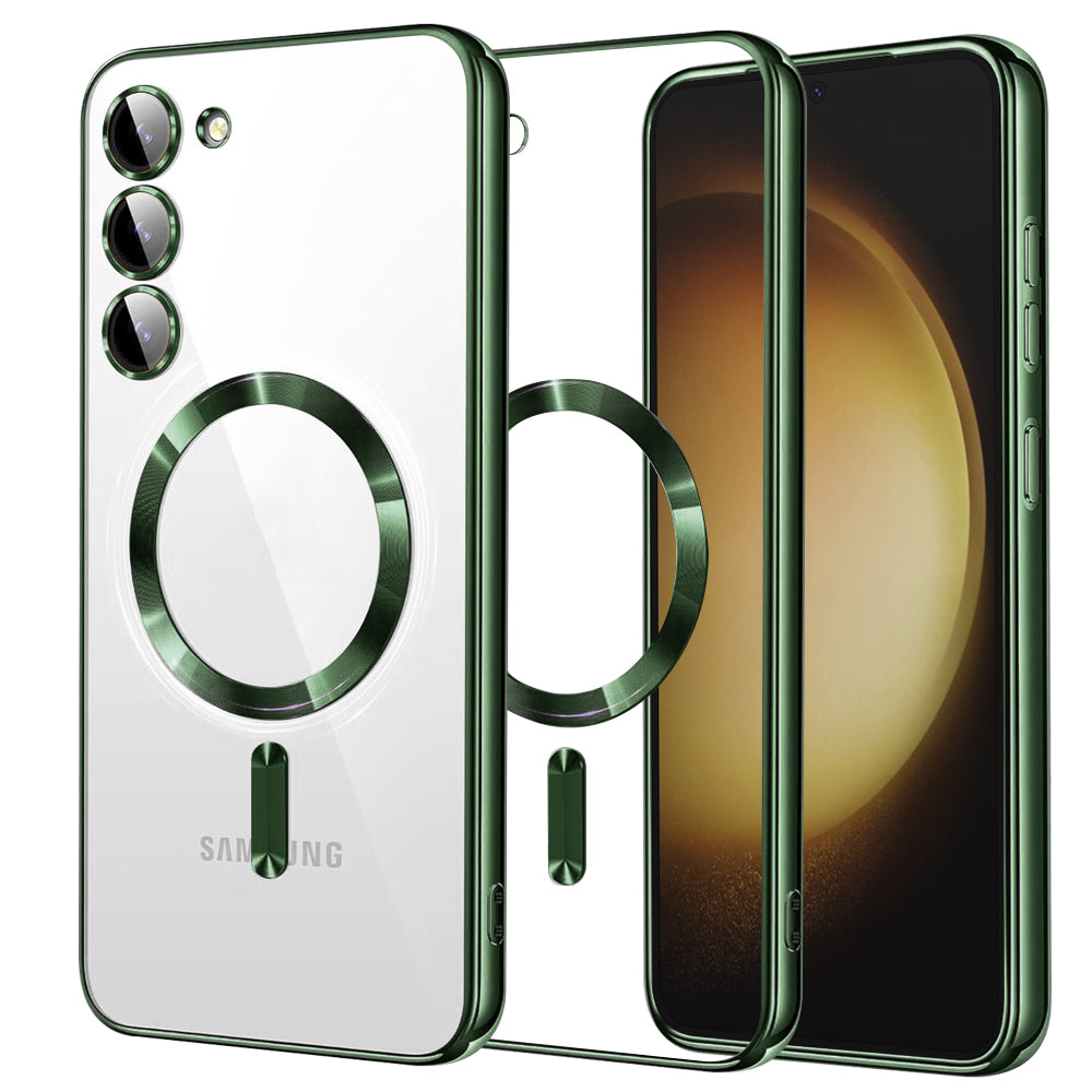 Husă transparentă Techsuit Luxury Crystal MagSafe Galaxy S23+ – Verde închis – imagine 9