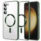 Husă transparentă Techsuit Luxury Crystal MagSafe Galaxy S23+ – Verde închis – imagine 9