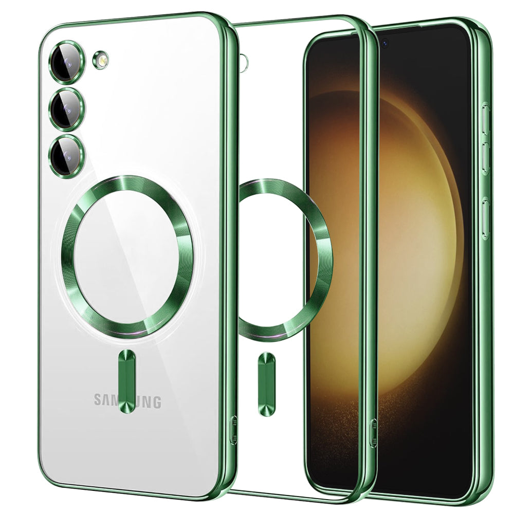 Husă transparentă Techsuit Luxury Crystal MagSafe Galaxy S23+ – Verde deschis – imagine 8