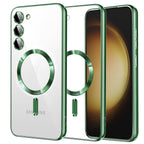 Husă transparentă Techsuit Luxury Crystal MagSafe Galaxy S23+ – Verde deschis – imagine 8