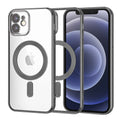 Husă transparentă Techsuit Luxury Crystal MagSafe iPhone 12 – Negru – imagine 1