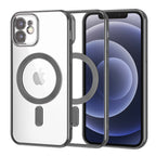 Husă transparentă Techsuit Luxury Crystal MagSafe iPhone 12 – Negru – imagine 1