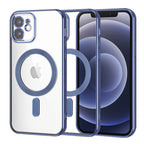 Husă transparentă Techsuit Luxury Crystal MagSafe iPhone 12 – Albastru închis – imagine 5