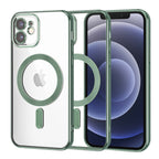 Husă transparentă Techsuit Luxury Crystal MagSafe iPhone 12 – Verde închis – imagine 3