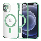 Husă transparentă Techsuit Luxury Crystal MagSafe iPhone 12 – Verde deschis – imagine 4