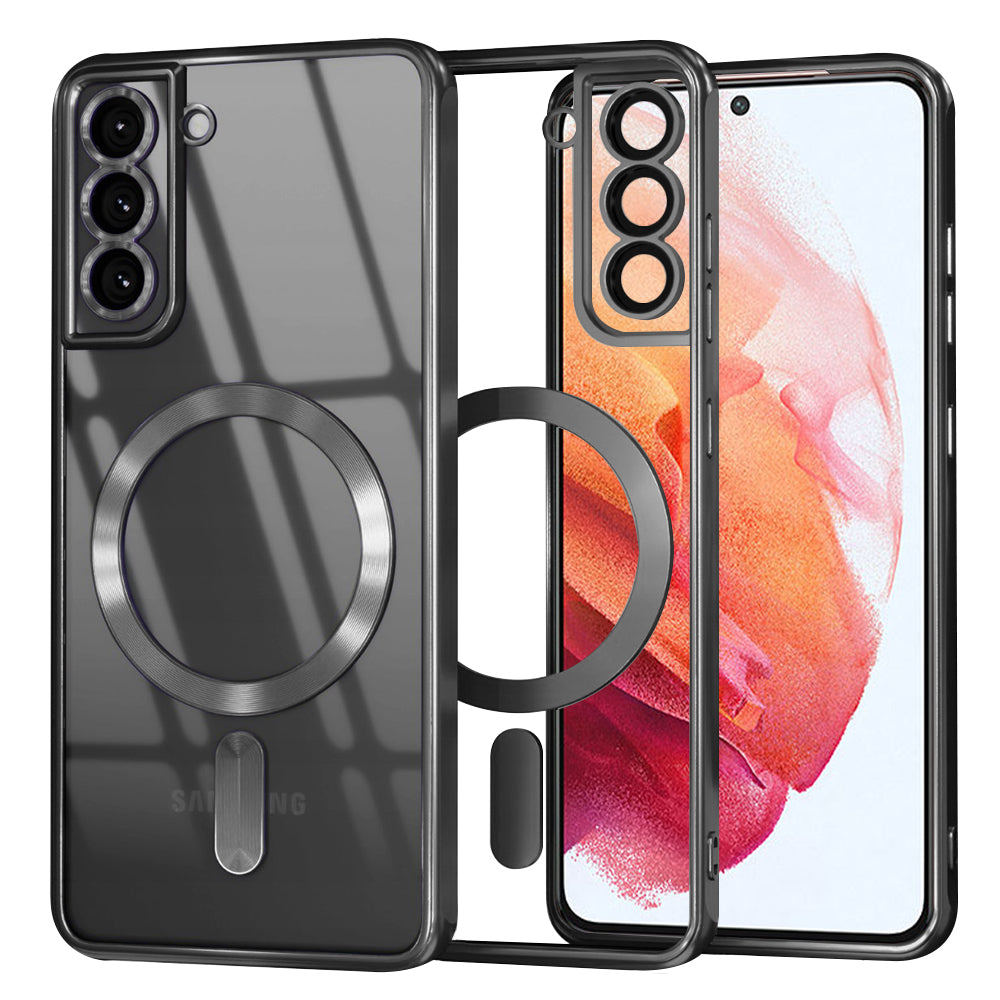 Husă transparentă Techsuit Luxury Crystal MagSafe Galaxy S21 – Negru – imagine 2