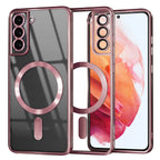 Husă transparentă Techsuit Luxury Crystal MagSafe Galaxy S21 – Roz – imagine 3