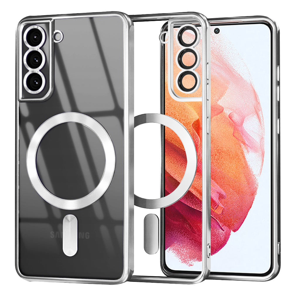 Husă transparentă Techsuit Luxury Crystal MagSafe Galaxy S21 – Argintiu – imagine 5
