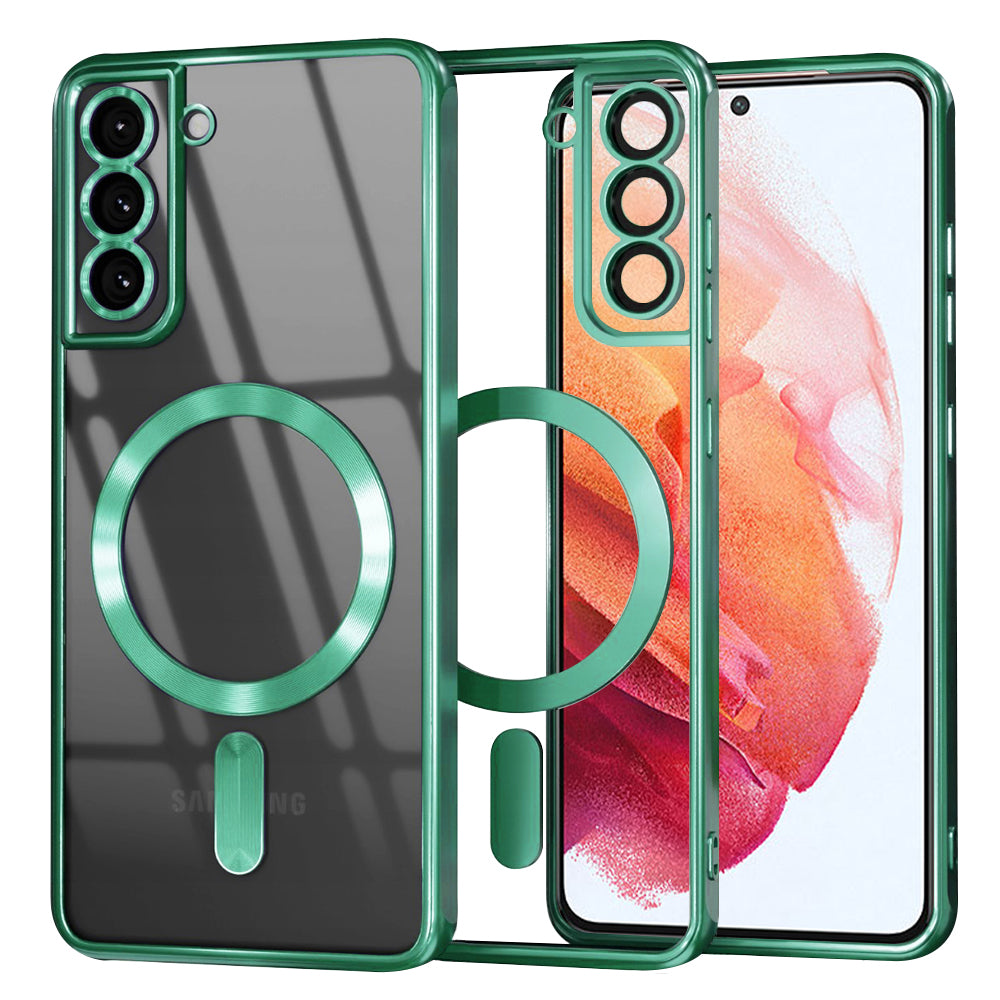 Husă transparentă Techsuit Luxury Crystal MagSafe Galaxy S21 – Verde deschis – imagine 6