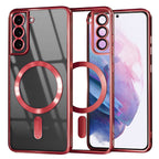 Husă transparentă Techsuit Luxury Crystal MagSafe Galaxy S21+ – Roșu – imagine 8