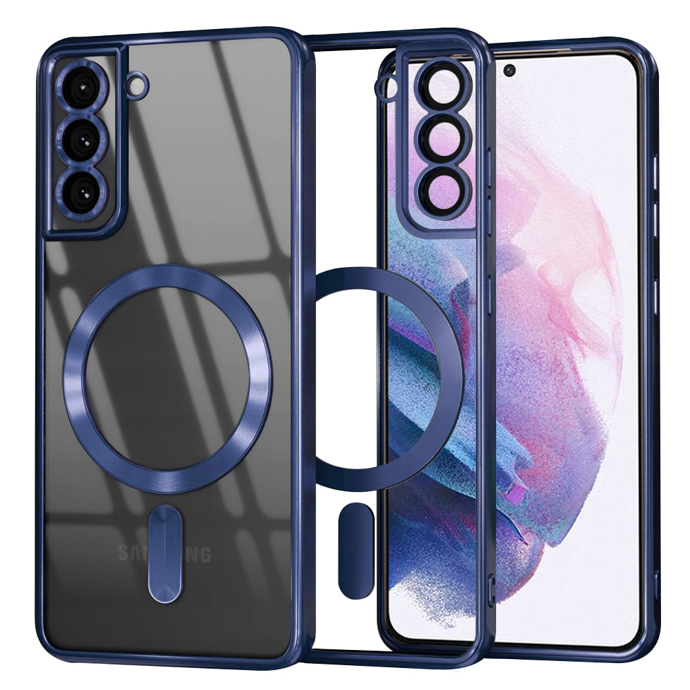 Husă transparentă Techsuit Luxury Crystal MagSafe Galaxy S21+ – Albastru închis – imagine 9