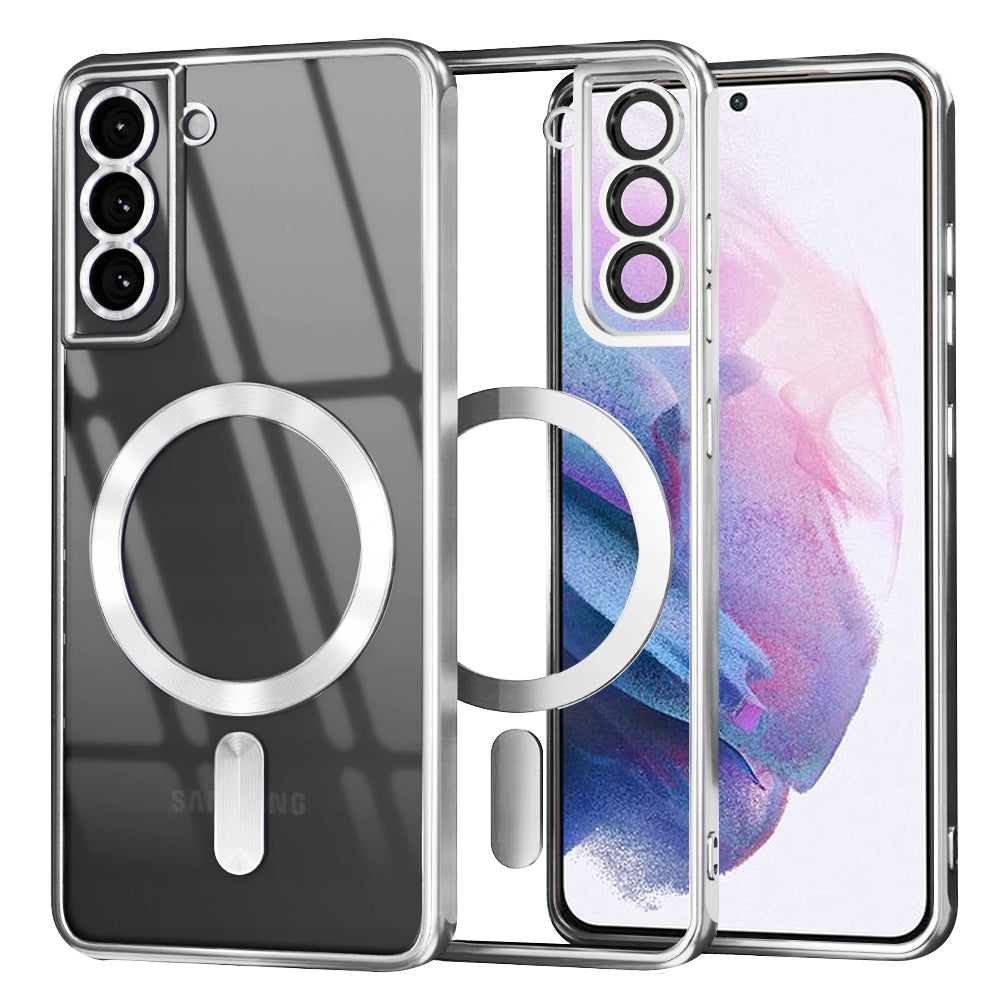 Husă transparentă Techsuit Luxury Crystal MagSafe Galaxy S21+ – Argintiu – imagine 1