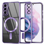Husă transparentă Techsuit Luxury Crystal MagSafe Galaxy S21+ – Mov deschis – imagine 5