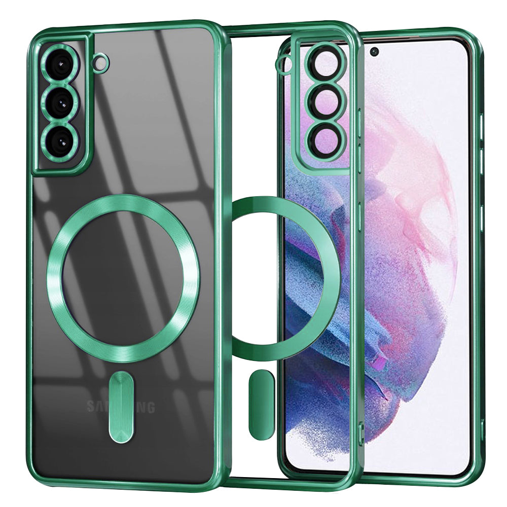 Husă transparentă Techsuit Luxury Crystal MagSafe Galaxy S21+ – Verde deschis – imagine 6