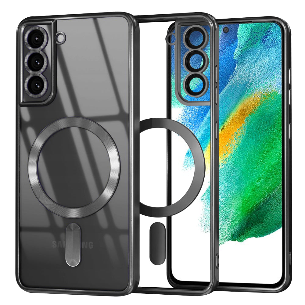 Husă transparentă Techsuit Luxury Crystal MagSafe Galaxy S21 FE – Negru – imagine 1