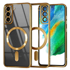 Husă transparentă Techsuit Luxury Crystal MagSafe Galaxy S21 FE – Auriu – imagine 4