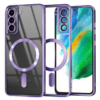 Husă transparentă Techsuit Luxury Crystal MagSafe Galaxy S21 FE – Mov deschis – imagine 3