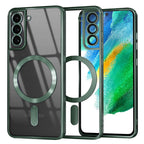 Husă transparentă Techsuit Luxury Crystal MagSafe Galaxy S21 FE – Verde închis – imagine 8