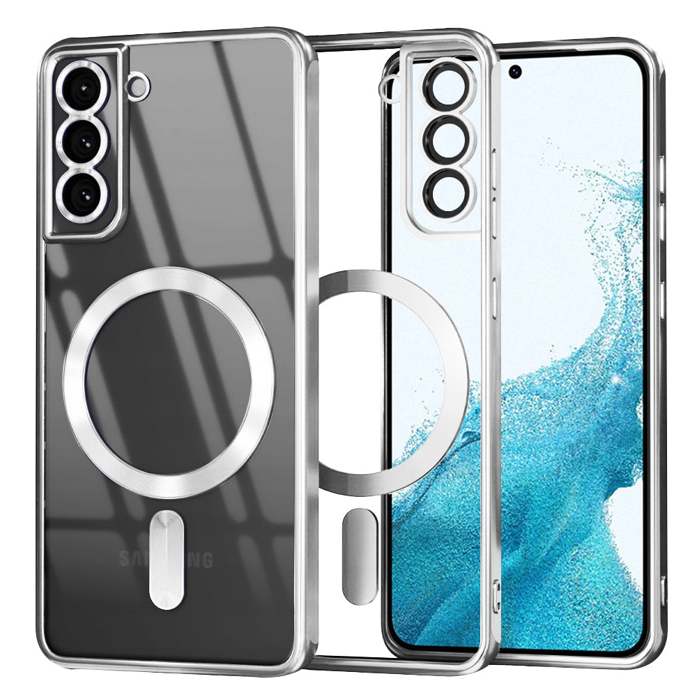 Husă transparentă Techsuit Luxury Crystal MagSafe Galaxy S22 – Argintiu – imagine 2