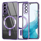 Husă transparentă Techsuit Luxury Crystal MagSafe Galaxy S22 – Mov deschis – imagine 6