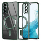 Husă transparentă Techsuit Luxury Crystal MagSafe Galaxy S22 – Verde închis – imagine 5