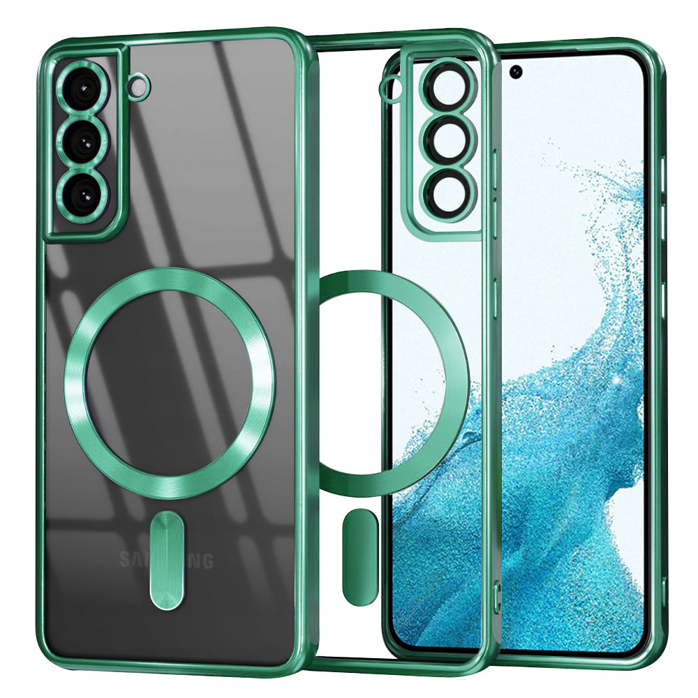 Husă transparentă Techsuit Luxury Crystal MagSafe Galaxy S22 – Verde deschis – imagine 4