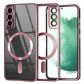 Husă transparentă Techsuit Luxury Crystal MagSafe Galaxy S22+ – Roz – imagine 1