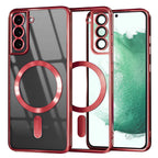 Husă transparentă Techsuit Luxury Crystal MagSafe Galaxy S22+ – Roșu – imagine 2